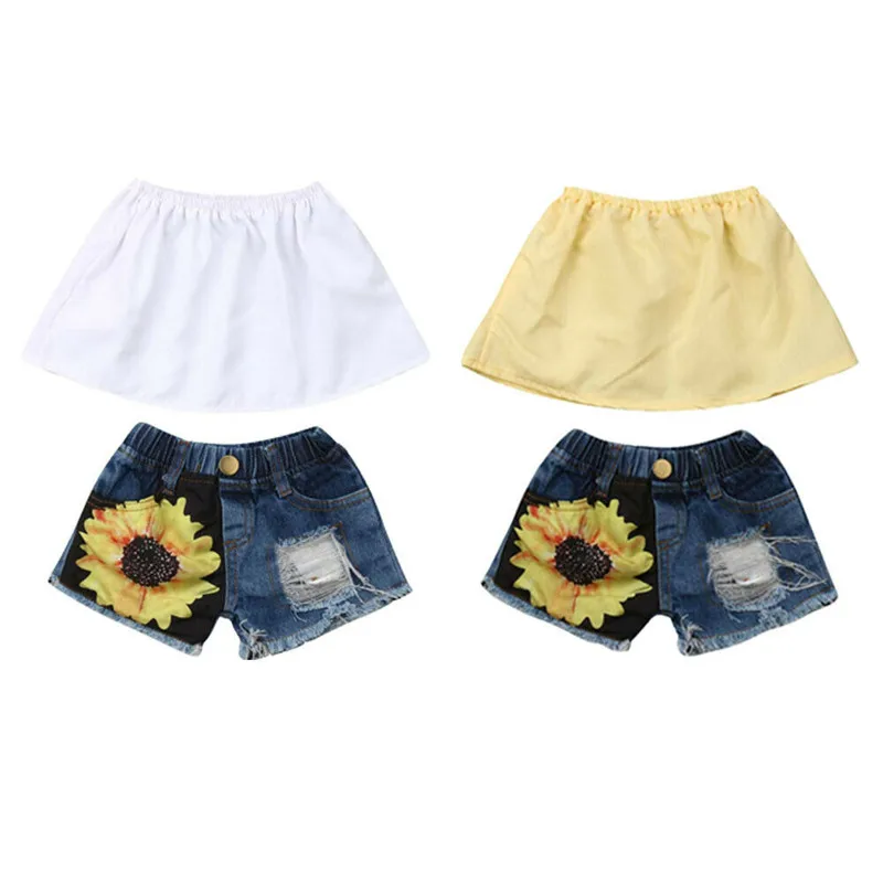 Toddler Baby Girls Sunflower Outfits Fashion Summer Clothes Infant Sleeveless Wrapped Tops+Jeans Shorts Cute 2Pcs Sets 1-5Y
Toddler Baby Girls Sunflower Outfits Fashion Summer Clothes Infant Sleeveless Wrapped Tops+Jeans Shorts Cute 2Pcs Sets 1-5Y