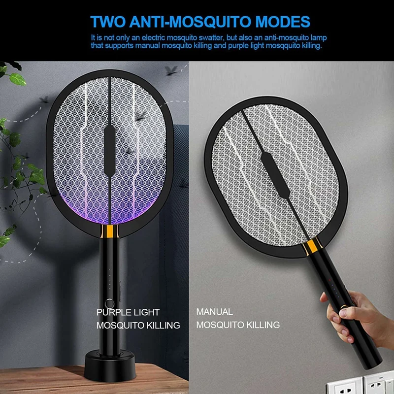 3In1 Electric Fly Swatters(2- Packs),3000Volt Bug Zapper Rackets, Rechargeable Mosquito Killer Racket for Home,Office
3In1 Electric Fly Swatters(2- Packs),3000Volt Bug Zapper Rackets, Rechargeable Mosquito Killer Racket for Home,Office