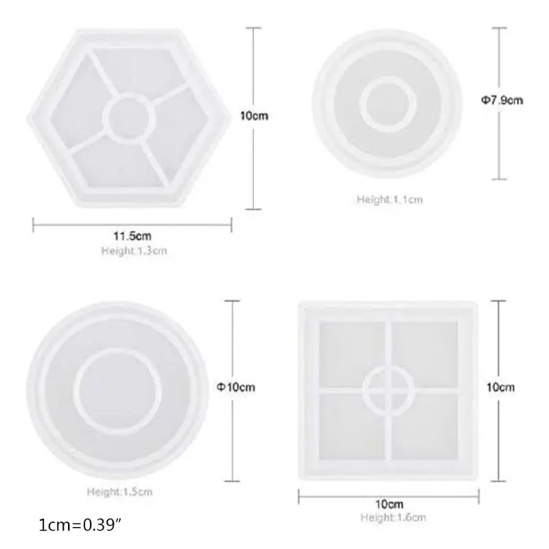 Coaster Mold Epoxy Resin Silicone Molds Diy Eco-Friendly Sturdy Hexagon Square Round Bottom Bracket for Casting Concrete Cement
Coaster Mold Epoxy Resin Silicone Molds Diy Eco-Friendly Sturdy Hexagon Square Round Bottom Bracket for Casting Concrete Cement