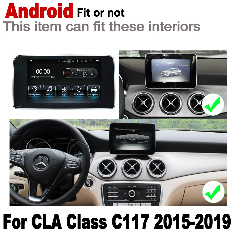 10 25 "HD экран стерео Android автомобильный GPS Navi карта для Mercedes Benz CLA Class C117 2015 2016 2017 2018