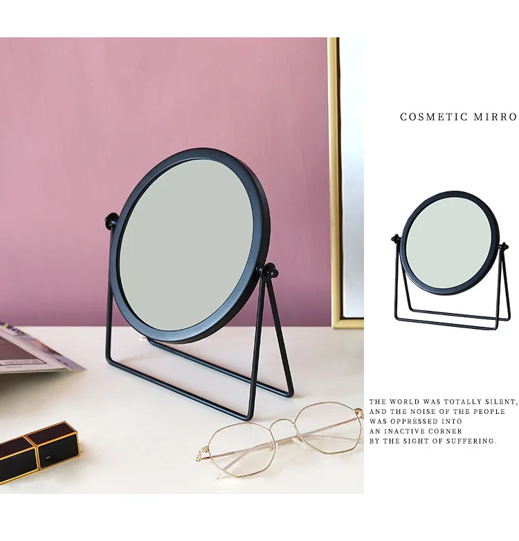 Tabletop Vanity Mirror Makeup Mirror Cosmetic Mirror metal single-sided round makeup mirror For dormitory bedroom desktop
Tabletop Vanity Mirror Makeup Mirror Cosmetic Mirror metal single-sided round makeup mirror For dormitory bedroom desktop