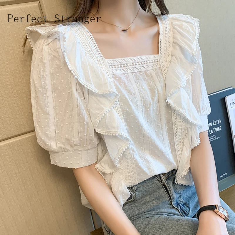 2021 LeisureWomens Tops and Blouses Short Sleeve Shirts Women Square Collar Chiffon Women's Blouse Vintage Top Female
2021 LeisureWomens Tops and Blouses Short Sleeve Shirts Women Square Collar Chiffon Women's Blouse Vintage Top Female