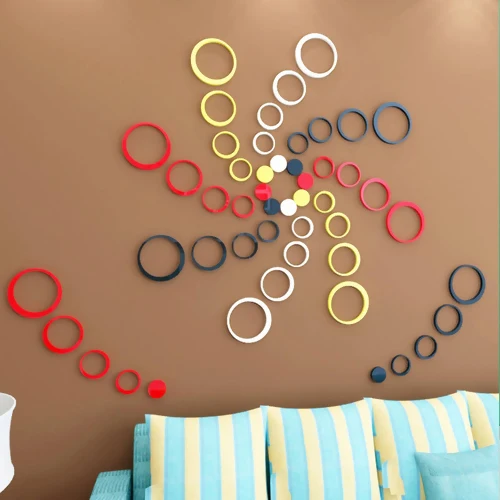5PCs/Set 15cm Home Decoration Circles 3D Removable Art TV Wall Stickers Multi-Colors round ring stickers Room Decoration Decals
5PCs/Set 15cm Home Decoration Circles 3D Removable Art TV Wall Stickers Multi-Colors round ring stickers Room Decoration Decals