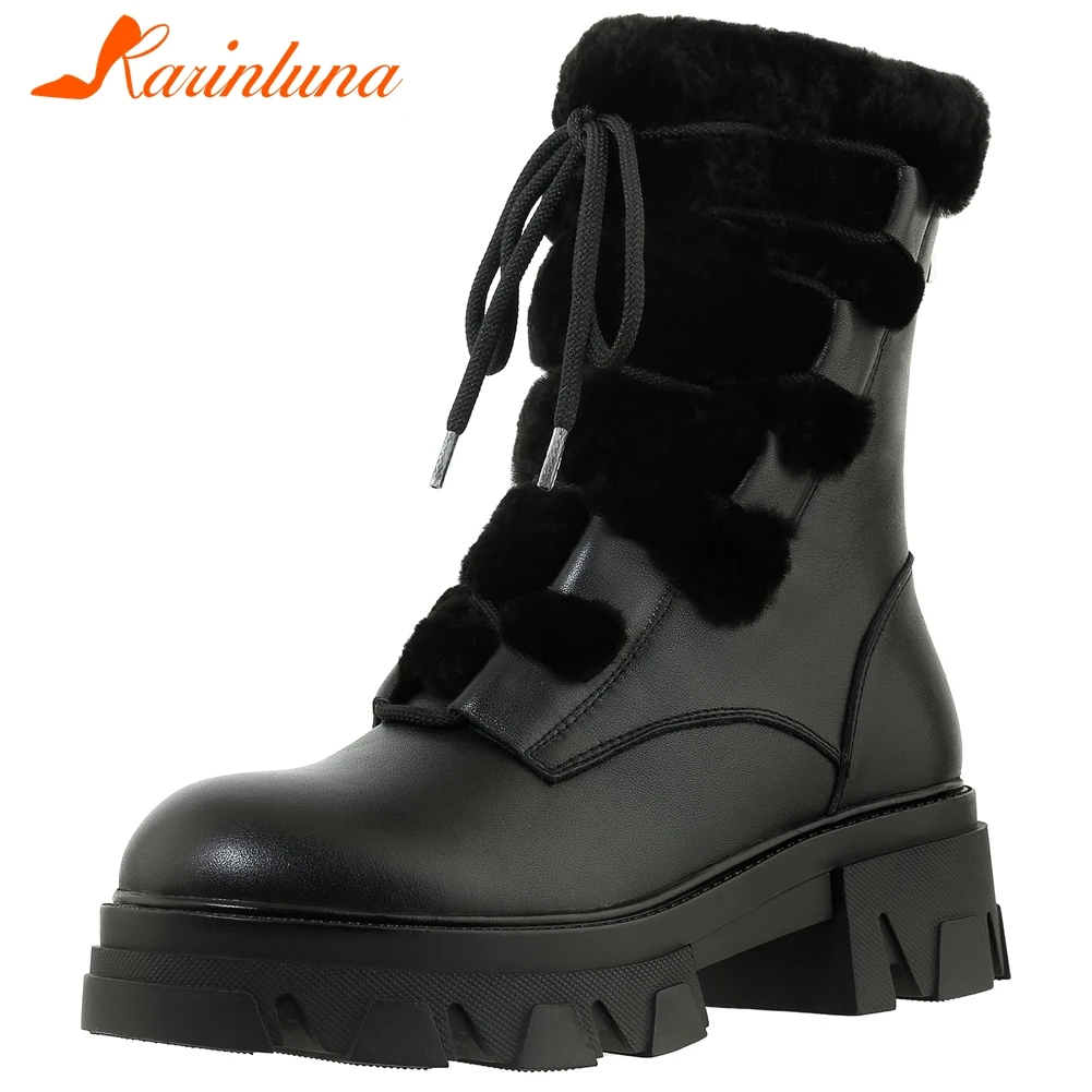 KARINLUNA/новые женские зимние теплые ботинки на меху женские плюшевые ботинки из натуральной кожи на платформе и высоком массивном каблуке с м...
KARINLUNA/новые женские зимние теплые ботинки на меху женские плюшевые ботинки из натуральной кожи на платформе и высоком массивном каблуке с м...