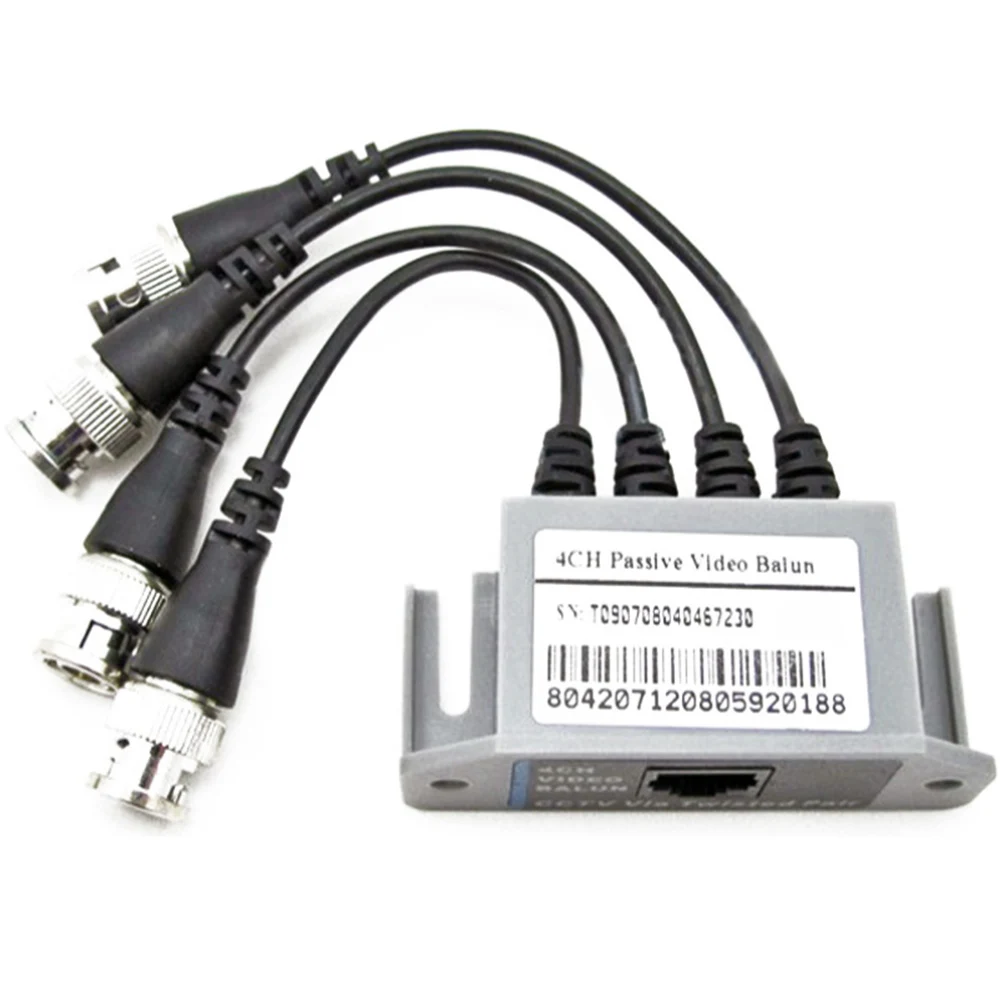 4 Channel Video Balun BNC Male Connector UTP CAT5 Transmitter Anti Interference Video Balun For CCTV Surveillance Camera
4 Channel Video Balun BNC Male Connector UTP CAT5 Transmitter Anti Interference Video Balun For CCTV Surveillance Camera