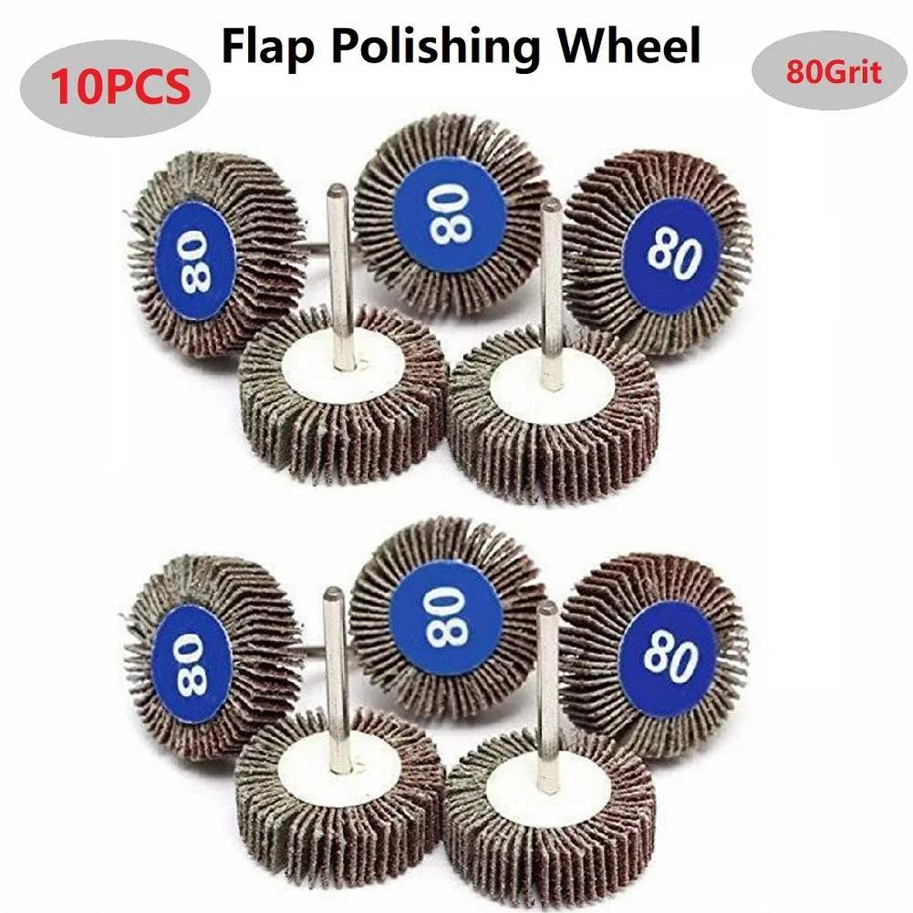 10pcs 80 Grit Grinding Sanding Sandpaper Flap Wheel Discs 3.0mm Shank Shutter Polishing Wheel For Dre-mel Rotary Tools
10pcs 80 Grit Grinding Sanding Sandpaper Flap Wheel Discs 3.0mm Shank Shutter Polishing Wheel For Dre-mel Rotary Tools