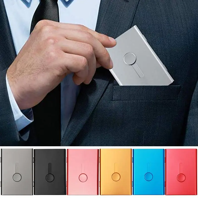 Business Card Holder Hand Push Card Case Bank Card Membership Package Metal Ultra Thin Business Card Packaging Box Organizer New
Business Card Holder Hand Push Card Case Bank Card Membership Package Metal Ultra Thin Business Card Packaging Box Organizer New