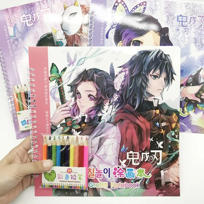 10PCS Cute Kawaii Pencils Coloring Book For Anime Demon Slayer Kimetsu No Yaiba Relieve Stress Graffiti Notebook Agenda Planner
10PCS Cute Kawaii Pencils Coloring Book For Anime Demon Slayer Kimetsu No Yaiba Relieve Stress Graffiti Notebook Agenda Planner