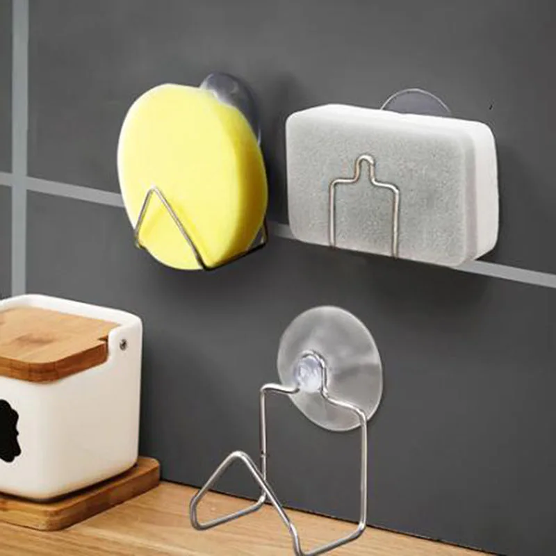 Kitchen Stainless Steel Suction Cup Drain Rack Sponge Holder Brush Soap Dishwashing Liquid Drainer Kitchen Sundries Organizers
Kitchen Stainless Steel Suction Cup Drain Rack Sponge Holder Brush Soap Dishwashing Liquid Drainer Kitchen Sundries Organizers
