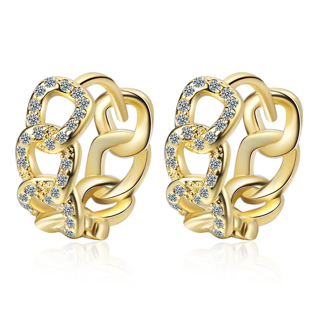 Luxury Female Hollow Chain Small Earrings Charm Gold Silver Color Clip Earrings For Women Elegant White Zircon Wedding Earrings
Luxury Female Hollow Chain Small Earrings Charm Gold Silver Color Clip Earrings For Women Elegant White Zircon Wedding Earrings