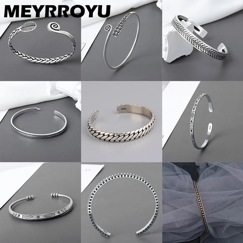 

MEYRROYU 2022 New Arrival Retro High Quality Distressed Round Opening Ethnic Style Women Bracelet Exquisite Jewelry Gift Party