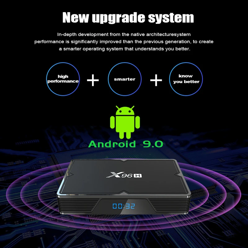 X96H Android 9.0 TV BOX Allwiner H603 Quad-core Media Player 1Post Out 1 Input 3 USB Port 4K HD Set Top Box 4G 64G BOX
X96H Android 9.0 TV BOX Allwiner H603 Quad-core Media Player 1Post Out 1 Input 3 USB Port 4K HD Set Top Box 4G 64G BOX