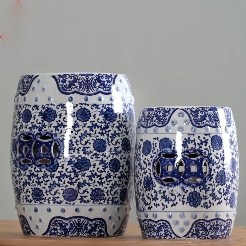 Chinese Blue & White Porcelain Drum Stool Pier Bedroom Dressing and Shoe Changing Stool Bathroom Living Room Chair
Chinese Blue & White Porcelain Drum Stool Pier Bedroom Dressing and Shoe Changing Stool Bathroom Living Room Chair