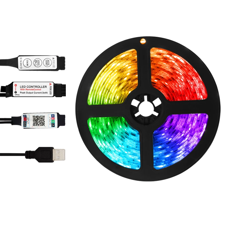 5V LED Strip Lights RGB 2835DC Flexible Ribbon Tape Diode Bluetooth USB 3Key Control IR Ribbon Neon LED Lights PC TV Backlight
5V LED Strip Lights RGB 2835DC Flexible Ribbon Tape Diode Bluetooth USB 3Key Control IR Ribbon Neon LED Lights PC TV Backlight