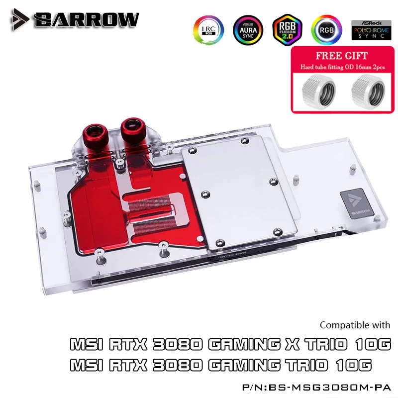 Barrow RTX 3080 GPU Water Block for MSI RTX3080 GAMING TRIO, Full Cover 5v ARGB GPU Cooler, BS-MSG3080M-PA
Barrow RTX 3080 GPU Water Block for MSI RTX3080 GAMING TRIO, Full Cover 5v ARGB GPU Cooler, BS-MSG3080M-PA