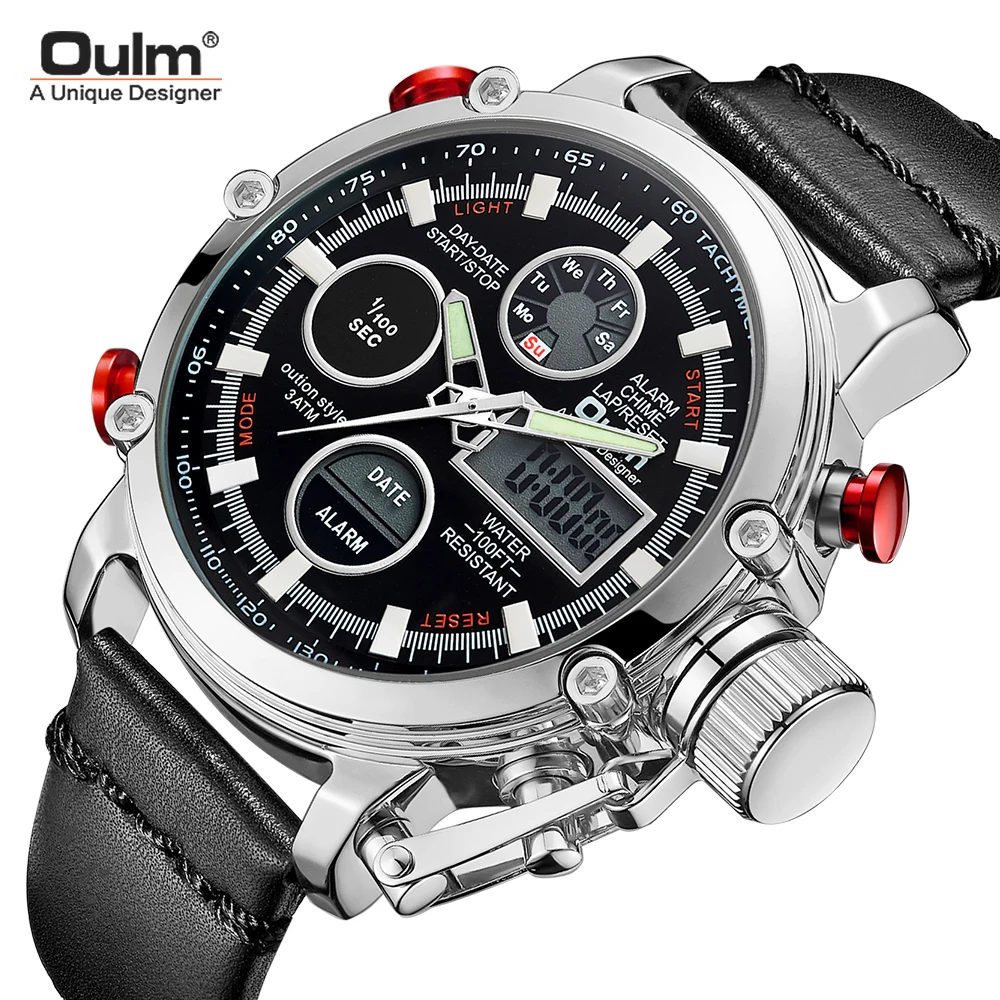 Oulm Men's Luxury Watches 2021Fashion Men's Watches Luminous Hands Large Dial Leather Buckle Quartz Watch Night Pointer Function
Oulm Men's Luxury Watches 2021Fashion Men's Watches Luminous Hands Large Dial Leather Buckle Quartz Watch Night Pointer Function