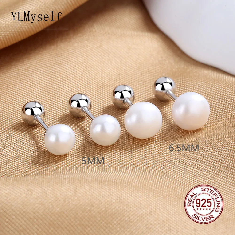 100% Real 925 Sterling Silver Stud Earrings With 5mm/6.5mm Natural Freshwater Pearl Cute OL Lady Fine Jewellery Lovely Jewelry
100% Real 925 Sterling Silver Stud Earrings With 5mm/6.5mm Natural Freshwater Pearl Cute OL Lady Fine Jewellery Lovely Jewelry