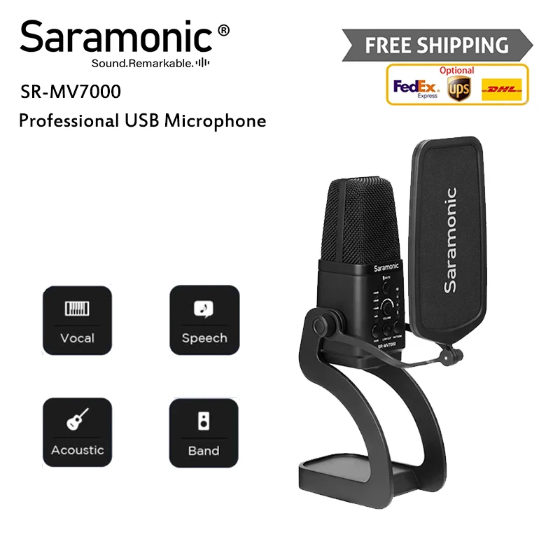 

Saramonic SR-MV7000 Multi-Patroon специальный конденсатор Microfoon Xlr/Usb Voor Tiktok Youtube Vlog Opname интервью
