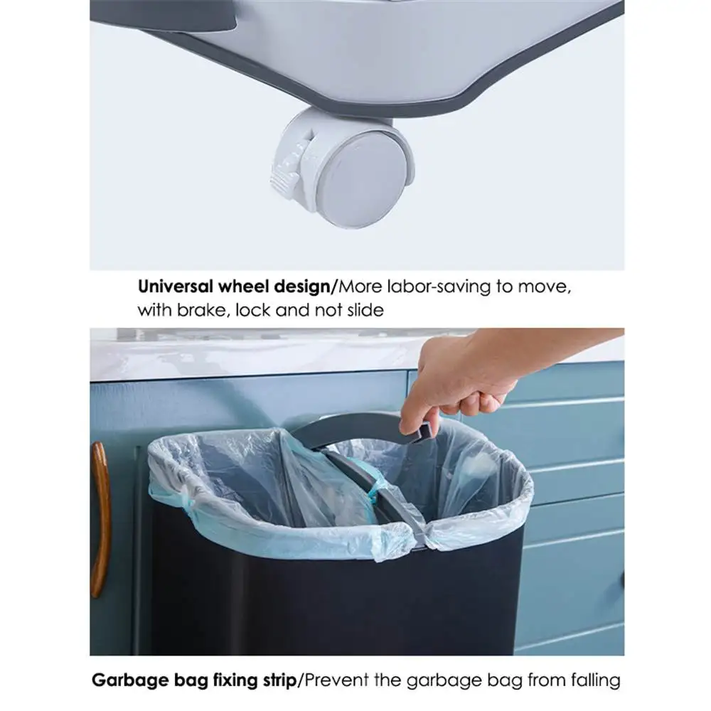 2-Tier 40L Plastic Trash Can Dustbin Classify Wet and Dry Press Recycle Stacked Sort Rubbish Kitchen Waste Bin With Wheels
2-Tier 40L Plastic Trash Can Dustbin Classify Wet and Dry Press Recycle Stacked Sort Rubbish Kitchen Waste Bin With Wheels