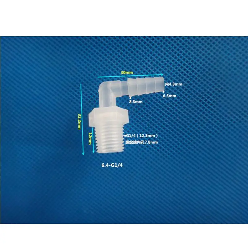 1/4'' BSPP Male Thread to 6.4mm Pagoda Barbed Plastic Elbow Pipe Fitting Hose Connector L Type Water Tube Joint for Garden
1/4'' BSPP Male Thread to 6.4mm Pagoda Barbed Plastic Elbow Pipe Fitting Hose Connector L Type Water Tube Joint for Garden