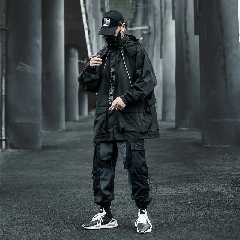 Techwear Japanese Tooling Letter Turtleneck Hooded Casual Jackets Coats Men Autumn Streetwear Hip Hop Pockets Pullover Outerwear
Techwear Japanese Tooling Letter Turtleneck Hooded Casual Jackets Coats Men Autumn Streetwear Hip Hop Pockets Pullover Outerwear