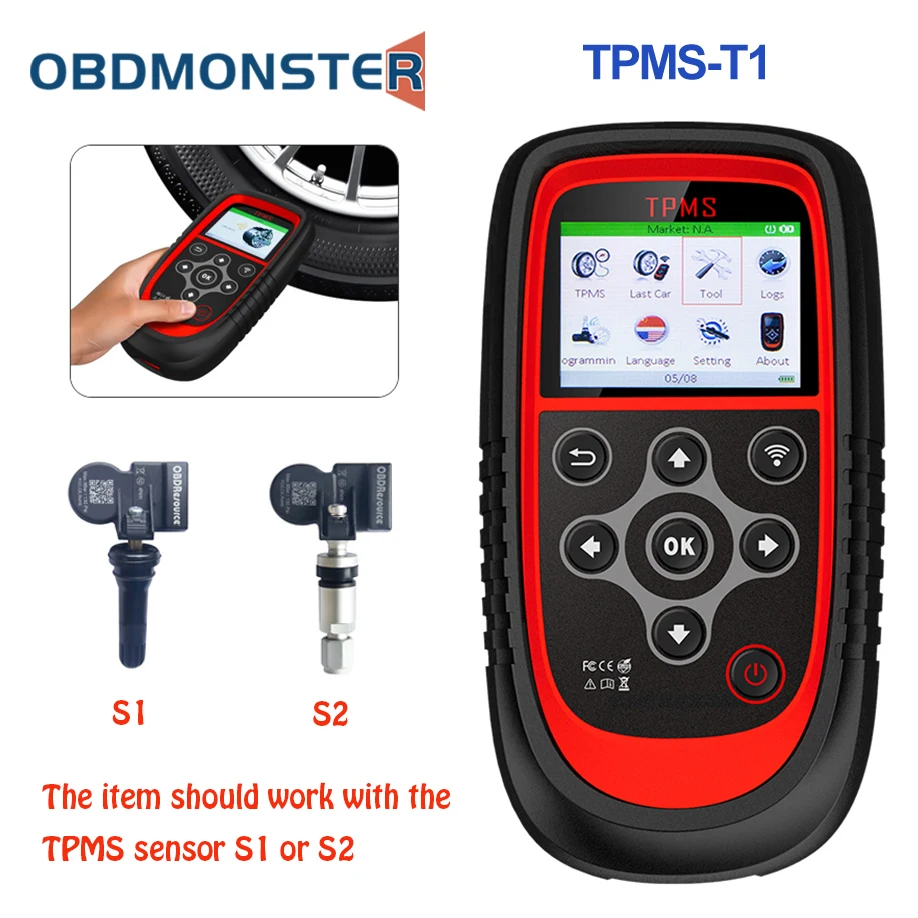 Фото Система мониторинга давления в шинах obdresources T1 диагностический сканер OBD2 TPMS