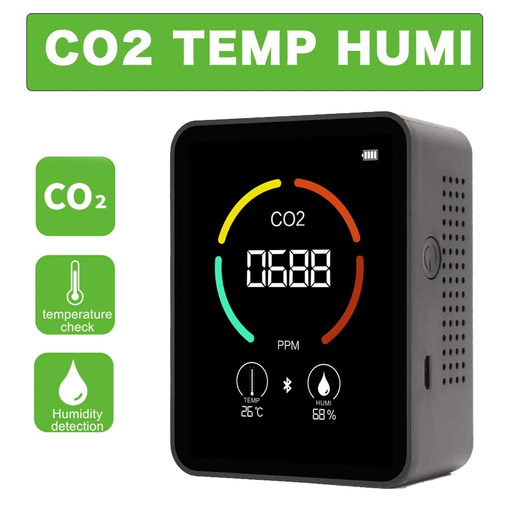 Датчик CO2, измеритель CO2, анализатор качества воздуха, бытовой цифровой детектор воздуха, интеллектуальное определение загрязнения воздуха
Датчик CO2, измеритель CO2, анализатор качества воздуха, бытовой цифровой детектор воздуха, интеллектуальное определение загрязнения воздуха