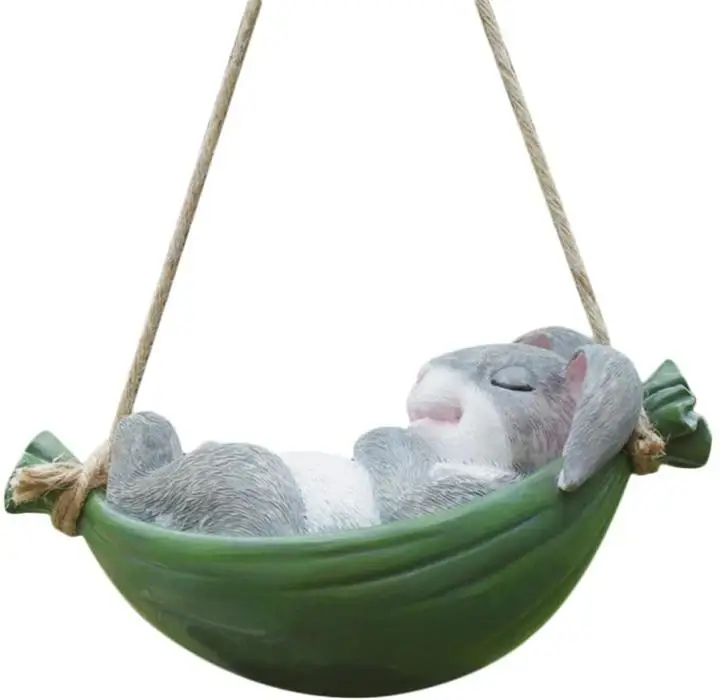 Creative Cute Animal Resin Hammock Swing Statue For Garden Decor Outdoor Hanging Ornaments Decorations Lovely Rabbit Bear Gift
Creative Cute Animal Resin Hammock Swing Statue For Garden Decor Outdoor Hanging Ornaments Decorations Lovely Rabbit Bear Gift