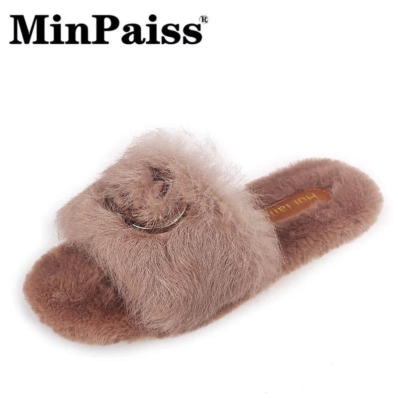 2019 Autumn New Rabbit Fur Fashion Word Hairy Slippers Women Burst Models Wear Wild Flat Slippers Women 
2019 Autumn New Rabbit Fur Fashion Word Hairy Slippers Women Burst Models Wear Wild Flat Slippers Women