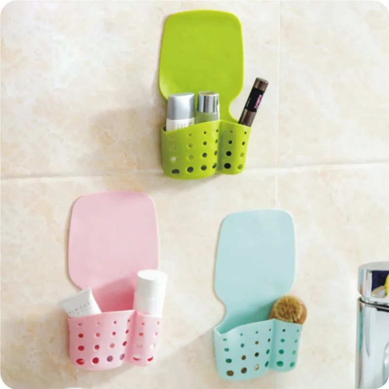 Kitchen Bathroom Sink Sponge Hanging PVC Shelving Rack Drain Faucet Storage Pail Shelves 4 Colors | Дом и сад