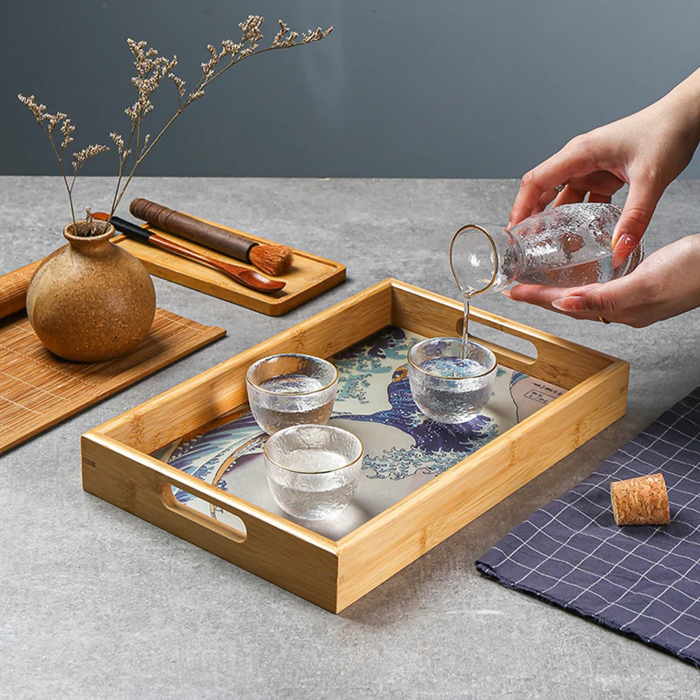 Restaurant Bamboo Fruit Bread Tray Wooden Bamboo Serving Tray Dinner Plate With Handles Vintage Solid Wood Platter Plate Decor
Restaurant Bamboo Fruit Bread Tray Wooden Bamboo Serving Tray Dinner Plate With Handles Vintage Solid Wood Platter Plate Decor