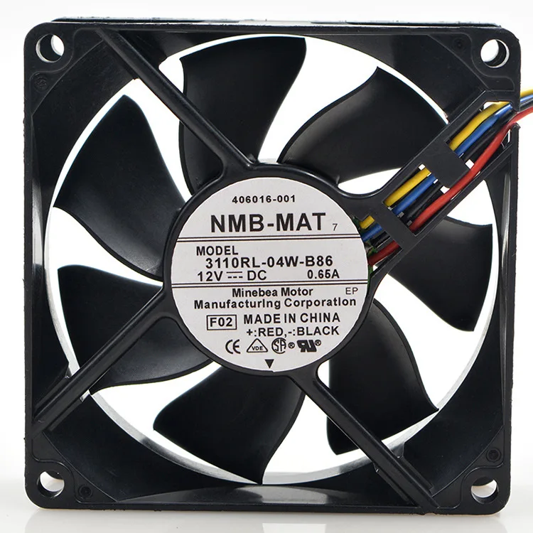Оригинальный вентилятор для отвода тепла NMB 3110RL 04W B86 8025 12 в А 4 линии 8 см контроль