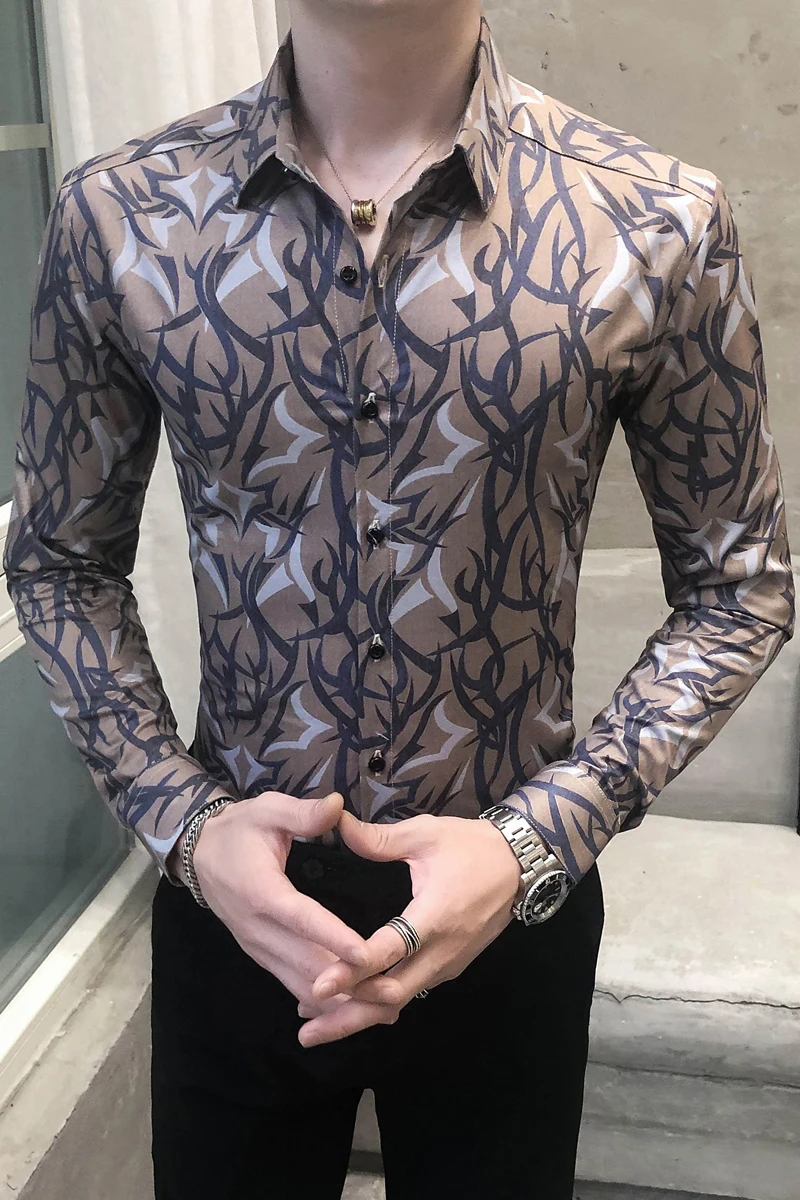 Fashion 2020 Men Floral Shirt Casual Brand New Long Sleeve Shirts for Men All Match Slim Fit Club Prom Tuxedo Formal Wear 3XL-M
Fashion 2020 Men Floral Shirt Casual Brand New Long Sleeve Shirts for Men All Match Slim Fit Club Prom Tuxedo Formal Wear 3XL-M