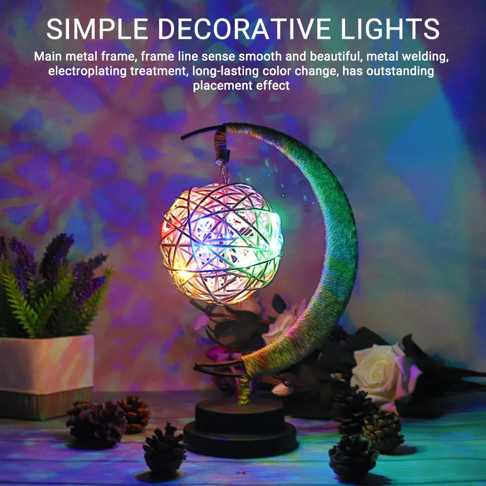 Ручная работа, пеньковая веревка, медная проволока, светодиодный ночсветильник, лунная лампа, спальня, прикроватная настольная лампа, Рождественская вечеринка, украшение для дома, подарки
Ручная работа, пеньковая веревка, медная проволока, светодиодный ночсветильник, лунная лампа, спальня, прикроватная настольная лампа, Рождественская вечеринка, украшение для дома, подарки