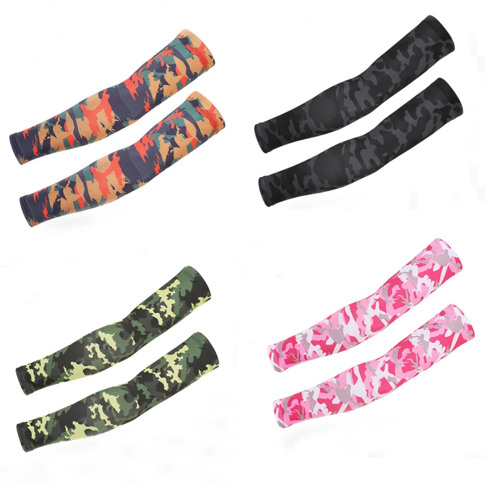 2Pcs Men Cycling Running Bicycle UV Sun Protection Cuff Cover Basketball Elbow Pad Arm Sleeve Bike Sport Warmers Sleeves | Спорт и