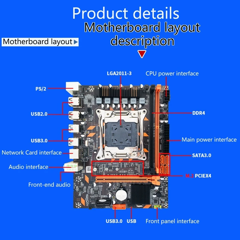X99-Mini LGA2011-3 M-ATX Motherboard Core 5th 6th Xeon E5 E7 DDR4 2666 2400 2133 MHz Memory SATA3 HDD M.2 NVME SSD RJ49 RTL8111H
X99-Mini LGA2011-3 M-ATX Motherboard Core 5th 6th Xeon E5 E7 DDR4 2666 2400 2133 MHz Memory SATA3 HDD M.2 NVME SSD RJ49 RTL8111H