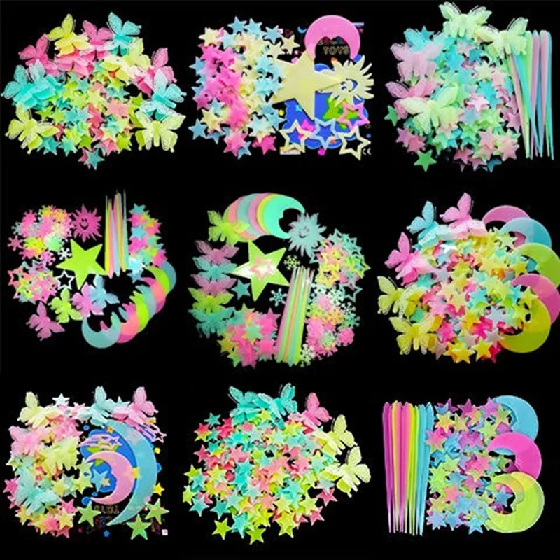 3cm Stars 100pcs Luminous Stickers Fluorescent 3D Wall Stickers Children's Room Decoration Party Decoration Glow In The Dark
3cm Stars 100pcs Luminous Stickers Fluorescent 3D Wall Stickers Children's Room Decoration Party Decoration Glow In The Dark