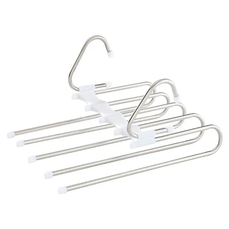 Multifunction Pants Hanger 5 Tier Stainless Steel Trousers Rack Clothes Storage K1MF
Multifunction Pants Hanger 5 Tier Stainless Steel Trousers Rack Clothes Storage K1MF