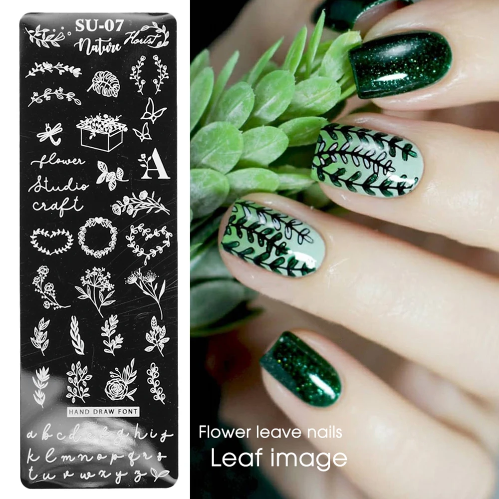 New Leaf Nail Art Stamp Stencils Letters Abstract Nail Templates Stamping Plates Flowers
New Leaf Nail Art Stamp Stencils Letters Abstract Nail Templates Stamping Plates Flowers