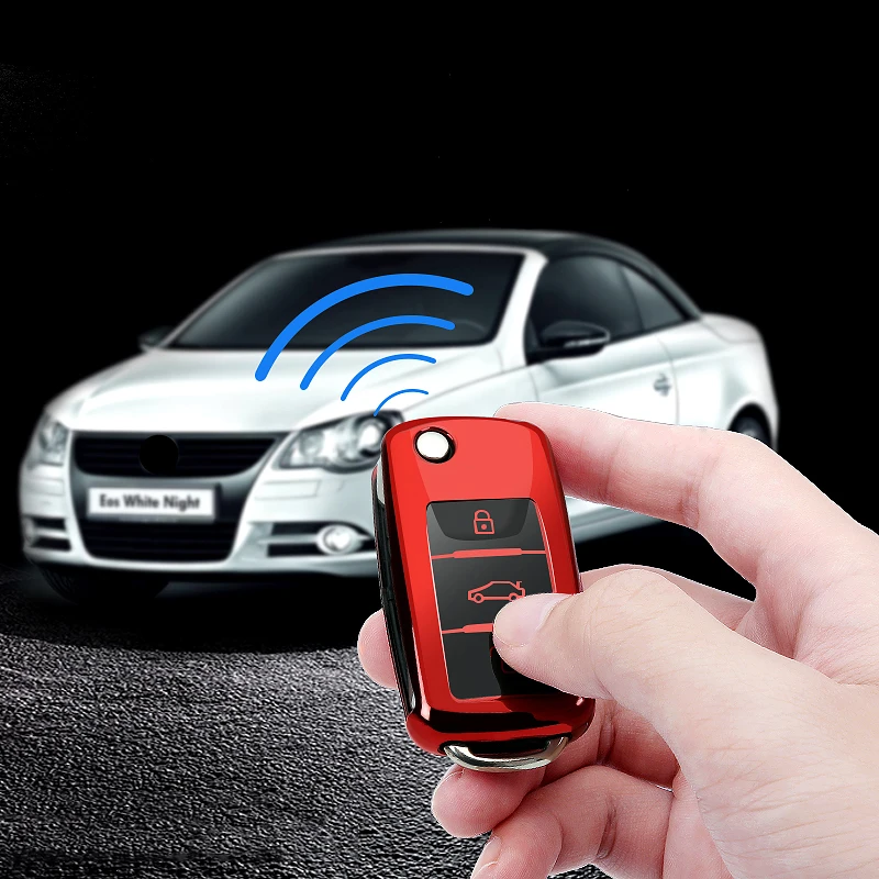 Чехол для автомобильного ключа VW Golf Bora Jetta POLO GOLF Passat Skoda octevia A5 Fabia seat Leon брелок