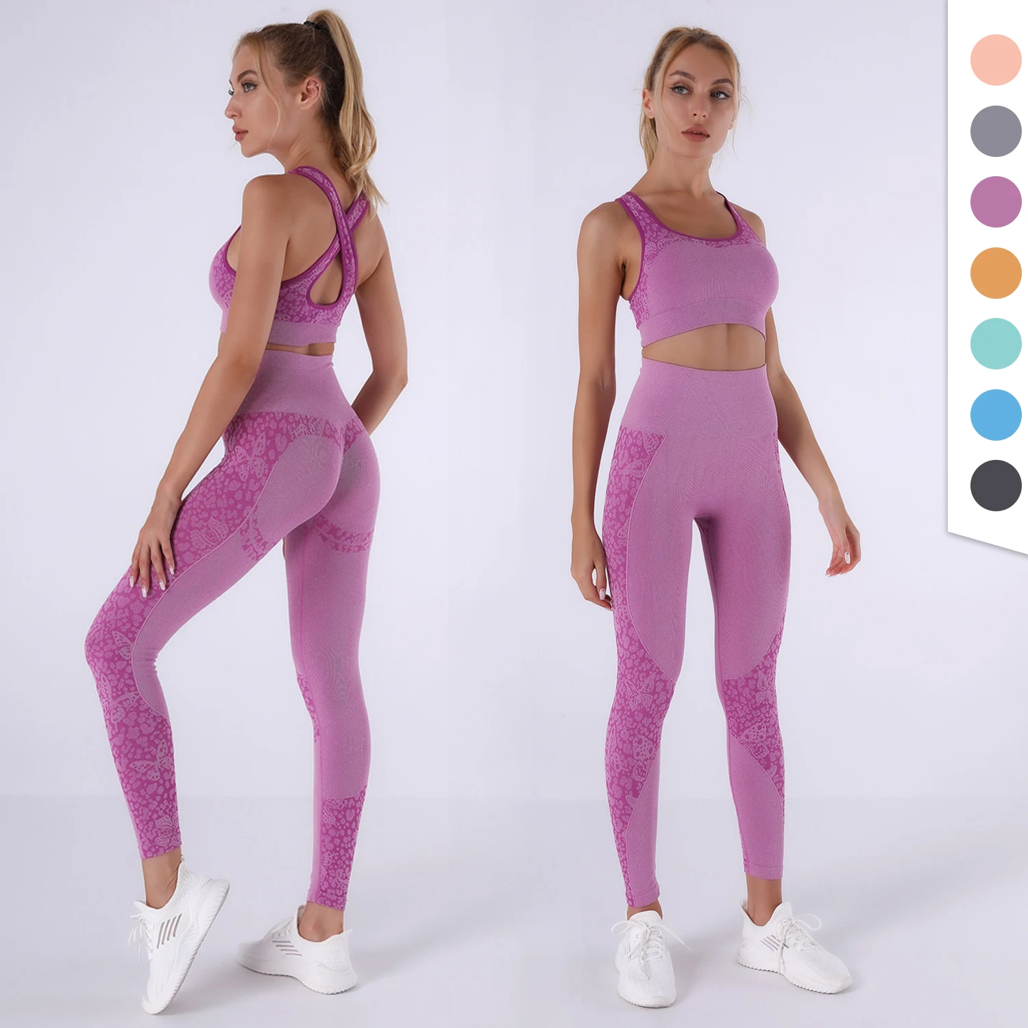 Women Tracksuit Seamless Printed Cross Sports Bra Crop Top With Push Up Leggings Tights Yoga Sets For Fitness Gym Clothing
Women Tracksuit Seamless Printed Cross Sports Bra Crop Top With Push Up Leggings Tights Yoga Sets For Fitness Gym Clothing
