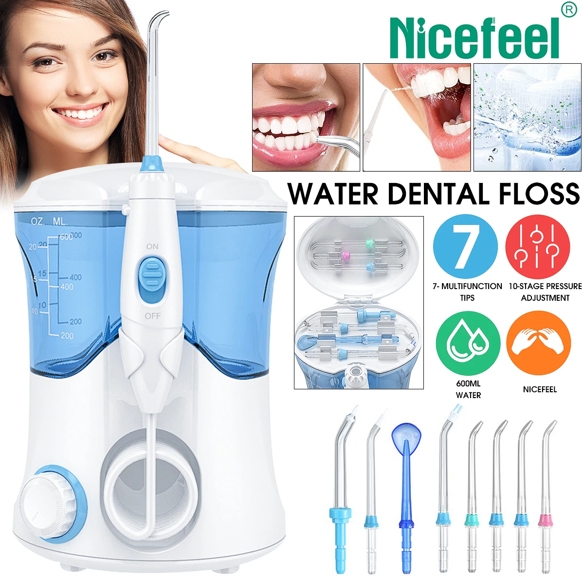 Ирригатор для полости рта Nicefeel, 600 мл, ирригатор для полости рта, струйный очиститель зубов, уход за полостью рта для всей семьи, с 7 наконечни...
Ирригатор для полости рта Nicefeel, 600 мл, ирригатор для полости рта, струйный очиститель зубов, уход за полостью рта для всей семьи, с 7 наконечни...