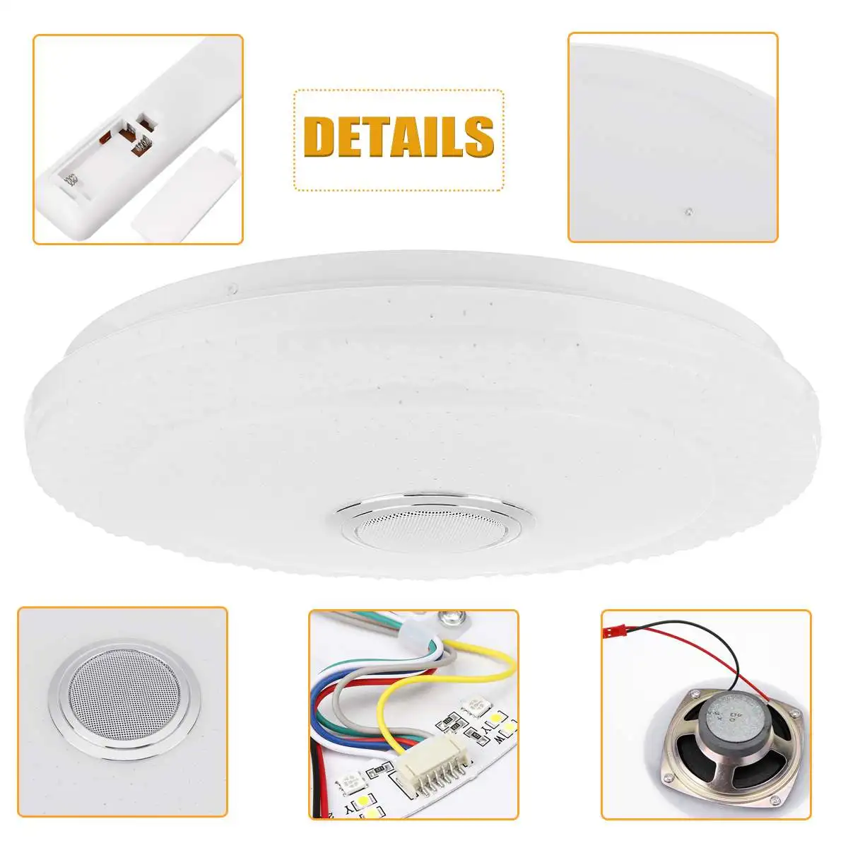 NEW 40CM Modern RGB LED Ceiling Lights Home lighting APP bluetooth Music Light Bedroom Lamps Smart Ceiling Lamp+Remote Control
NEW 40CM Modern RGB LED Ceiling Lights Home lighting APP bluetooth Music Light Bedroom Lamps Smart Ceiling Lamp+Remote Control