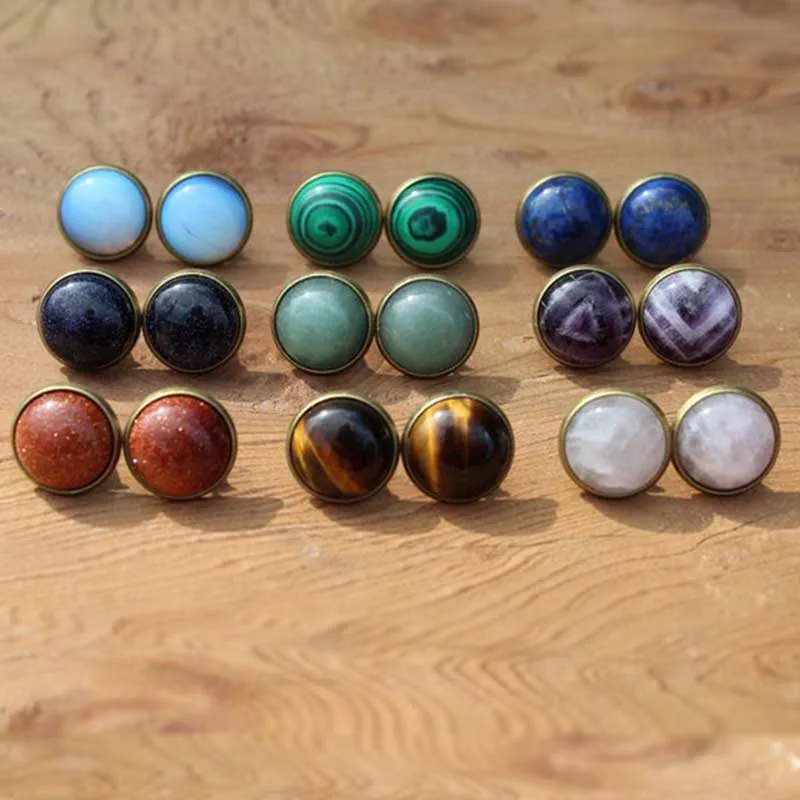 Momiji Fashion Ear Studs for Women Charm Fashion Natural Stone Cystal Simple Retro All-match Earrings Set
Momiji Fashion Ear Studs for Women Charm Fashion Natural Stone Cystal Simple Retro All-match Earrings Set