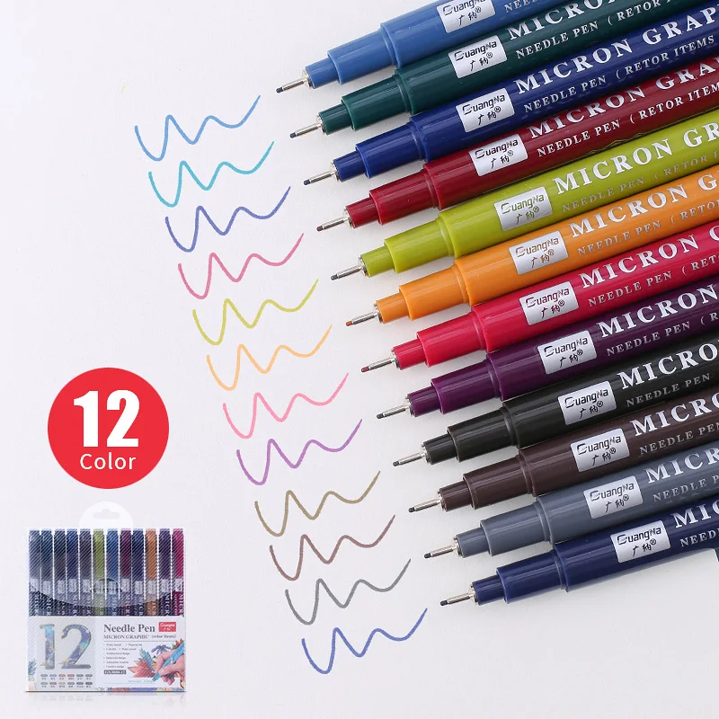 12 Colors/set Sketch Micron pen 0.5 mm Superior needle drawing pen Fine liner Pigma Drawing Manga Anime Marker fine colour
12 Colors/set Sketch Micron pen 0.5 mm Superior needle drawing pen Fine liner Pigma Drawing Manga Anime Marker fine colour