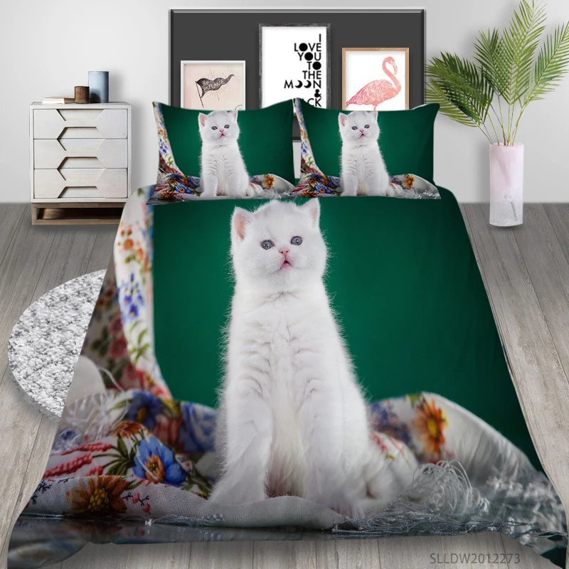 Milsleep Modern Cute Cat Duvet Cover 3D Animal Quilt Comforter Covers Single Double Queen King Bedding Set
Milsleep Modern Cute Cat Duvet Cover 3D Animal Quilt Comforter Covers Single Double Queen King Bedding Set