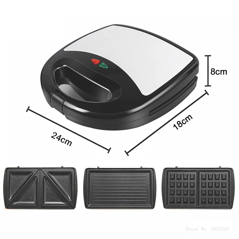 3 in 1Waffle Maker 750W Household Electric Mini Waffle Sandwich Machine Multifunctional Toaster Baking Breakfast Maker
3 in 1Waffle Maker 750W Household Electric Mini Waffle Sandwich Machine Multifunctional Toaster Baking Breakfast Maker
