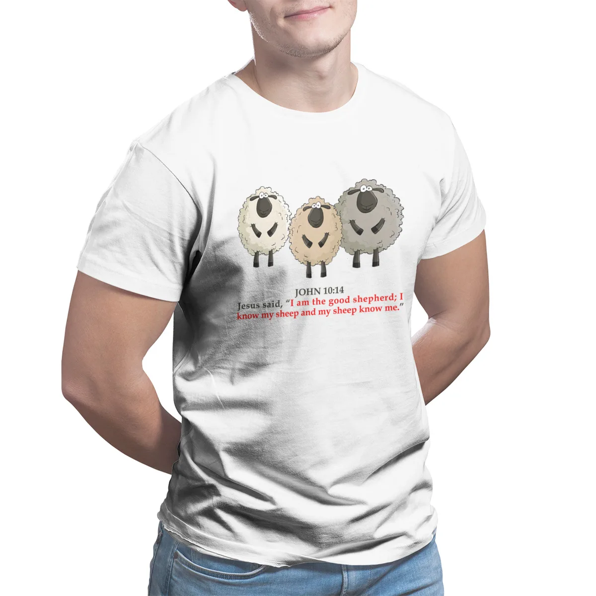 JESUS IS THE GOOD SHEPHERD T-Shirt Essentials Print Black Retro Cool T-shirts Tees 30513
JESUS IS THE GOOD SHEPHERD T-Shirt Essentials Print Black Retro Cool T-shirts Tees 30513
