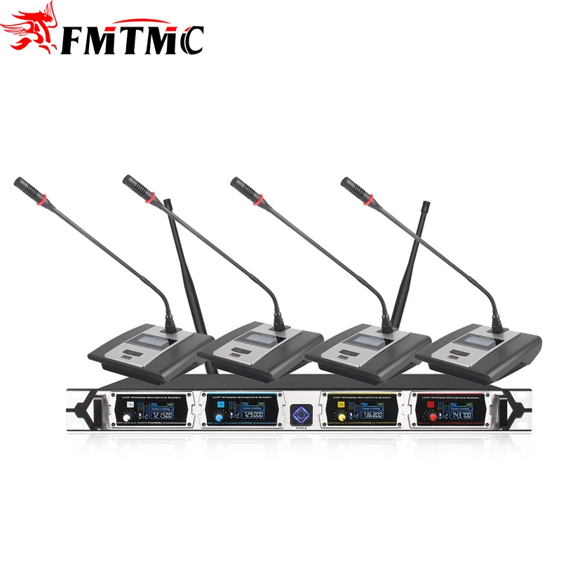 Factory Supply U-F4200L Meeting Wireless Microphone 4 Channel UHF Fixed Frequency Desktop Wireless Conference Microphone
Factory Supply U-F4200L Meeting Wireless Microphone 4 Channel UHF Fixed Frequency Desktop Wireless Conference Microphone