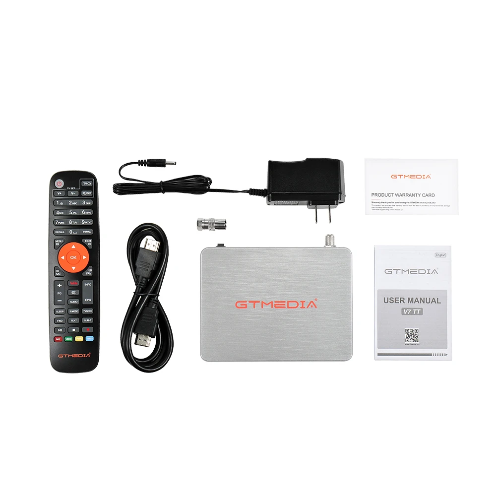 

Gtmedia V7 TT DVB-T/T2/DVB-C/J.83B 1080P Full HD Support H.265 HEVC/10bit 4G dongle with USB WiFi Terrestrial cable TV tuner